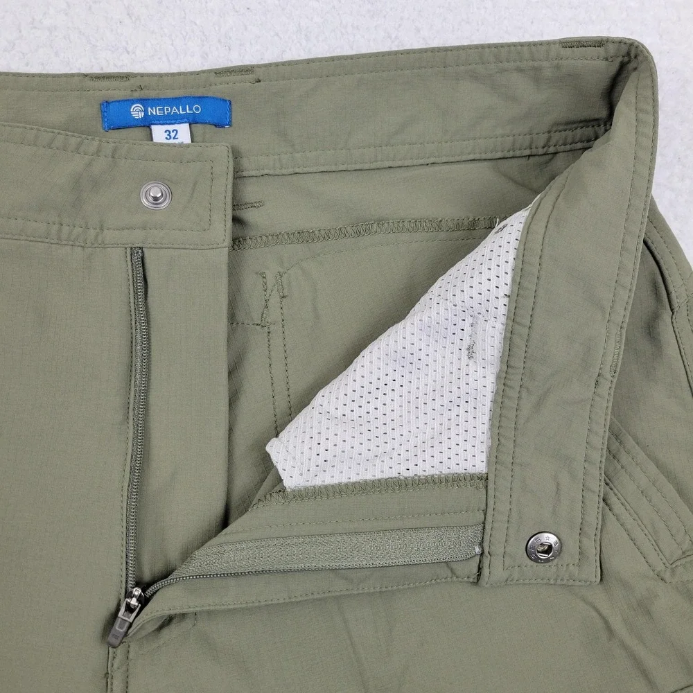 Nepallo Cargo Shorts Mens 32 Outdoor Hiking Nylon Spandex Lightweight Zip Pocket